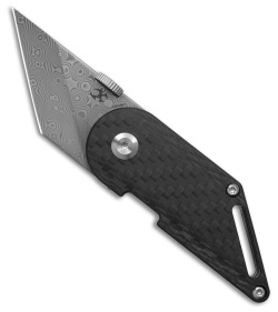 Kansept Pinkerton Dash Folding Kiridashi Knife Carbon Fiber (1.69" Damascus)