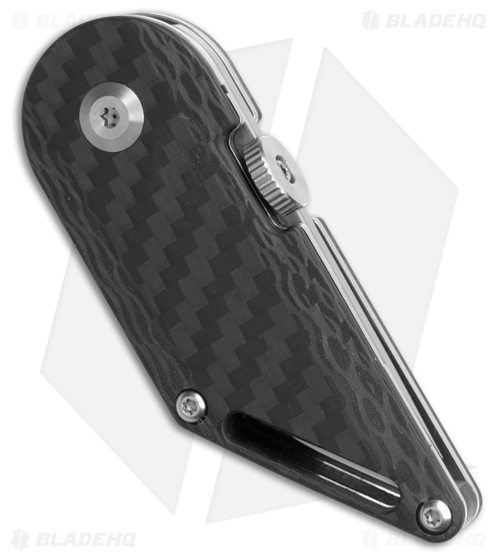 Kansept Pinkerton Dash Folding Kiridashi Knife Carbon Fiber (1.69" Damascus)