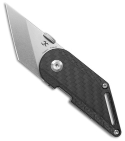 Kansept Pinkerton Dash Folding Kiridashi Knife Carbon Fiber (1.69" Stonewash) 