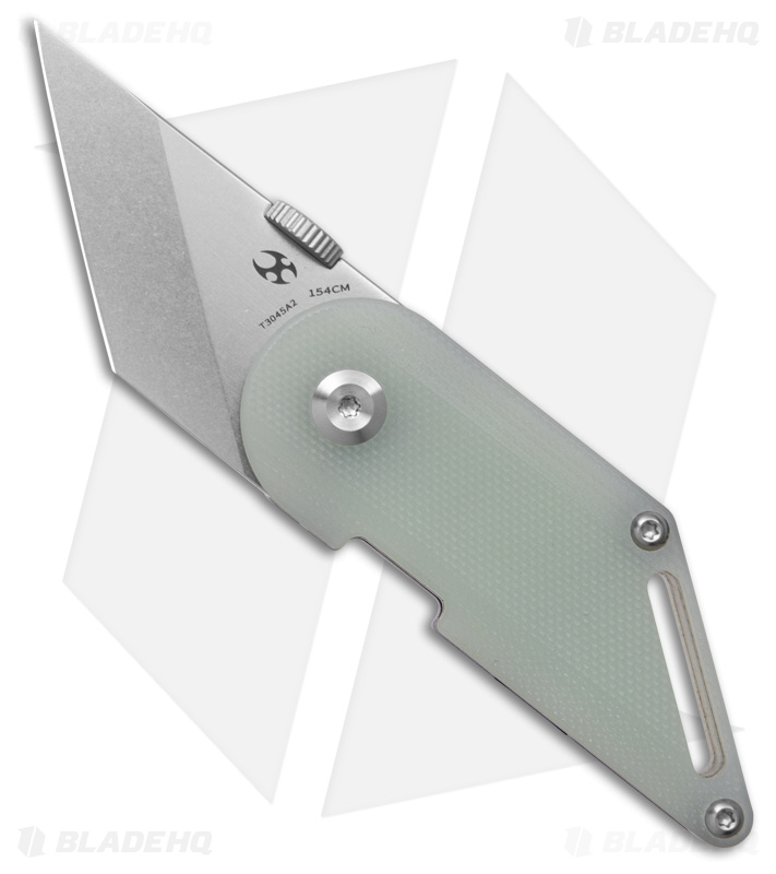 Kansept Pinkerton Dash Folding Kiridashi Knife Jade G-10 (1.69" SW) 