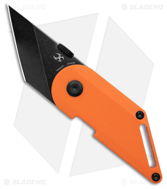Kansept Pinkerton Dash Folding Kiridashi Knife Orange G-10 (1.69" Black SW) 