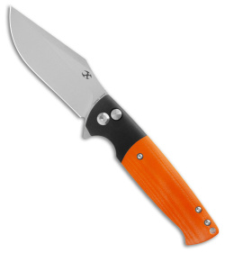 Kansept Shikari Button Lock Knife Black Alum/Orange G-10 (3.36" SW) T2027B2