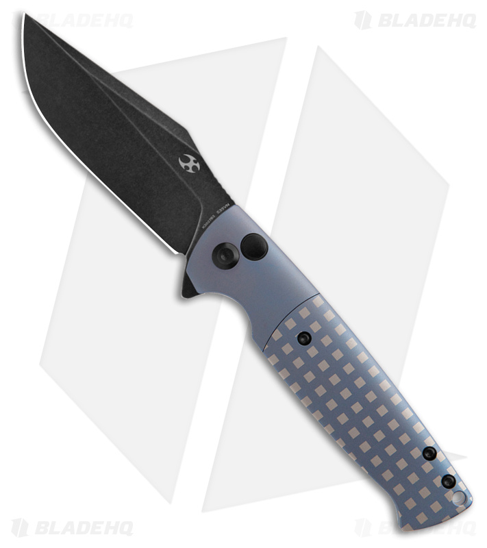 チーフ　カリブ Kansept Shikari Knife Blue Anodized Ti + Black SW - Blade HQ