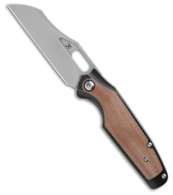 Kansept Tuckamore Frame Lock Knife Brown Micarta/Ti (3.5" SW) K1052A4