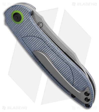 Tenable Prometheus Liner Lock Knife Blue Micarta (3.3" Stonewash)