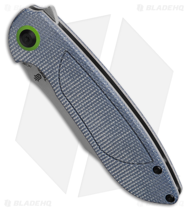 Tenable Prometheus Liner Lock Knife Blue Micarta (3.3" Stonewash)