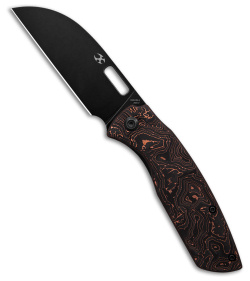 Kansept Knives Convict Liner Lock Knife Copper Carbon Fiber (3.4" Black SW)