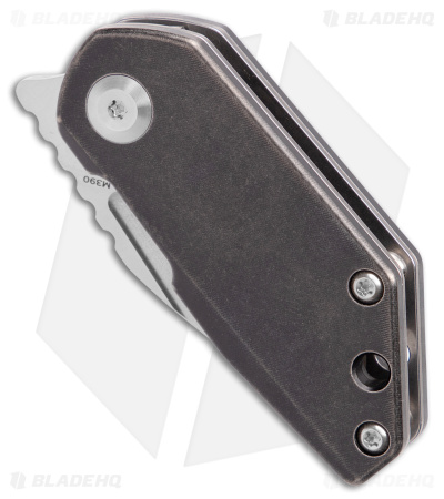 Kansept Knives 4T5 Design RIO Frame Lock Knife Black SW Ti (1.5" Satin) K3044A1