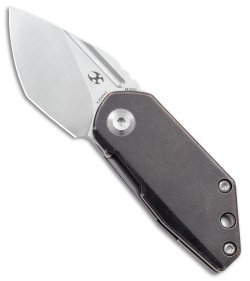 Kansept Knives 4T5 Design RIO Frame Lock Knife Black SW Ti (1.5" Satin) K3044A1