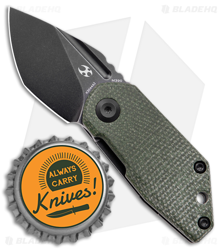 Kansept Knives 4T5 Design RIO Liner Lock Knife Green Micarta (1.56" Black SW)