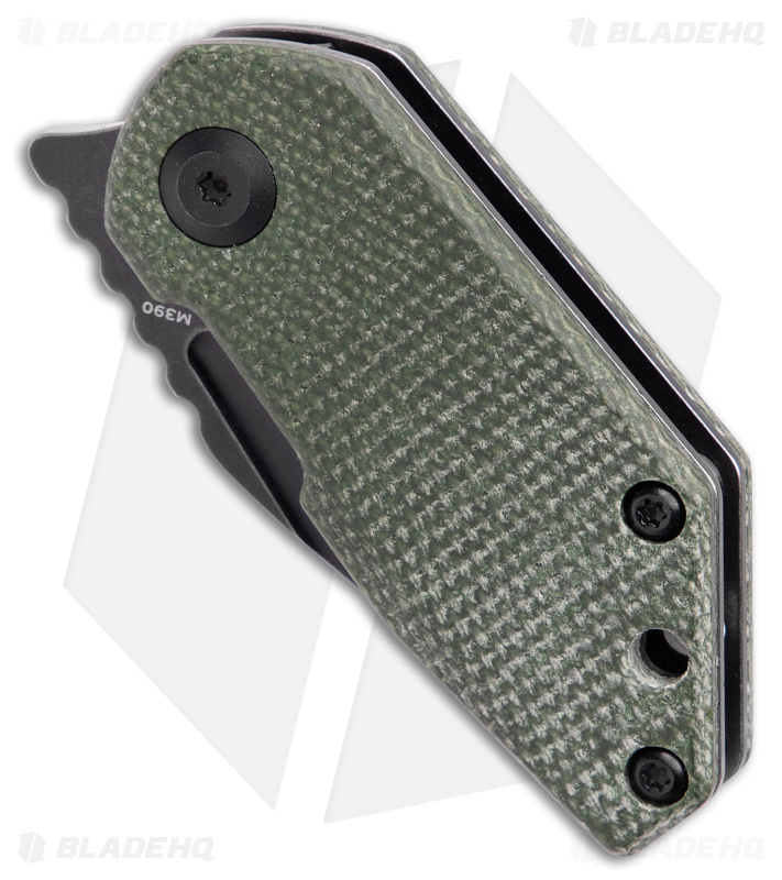 Kansept Knives 4T5 Design RIO Liner Lock Knife Green Micarta (1.56" Black SW)
