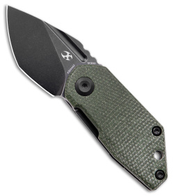 Kansept Knives 4T5 Design RIO Liner Lock Knife Green Micarta (1.56" Black SW)