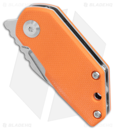 Kansept Knives 4T5 Design RIO Liner Lock Knife Orange G-10 (1.56" Stonewash)