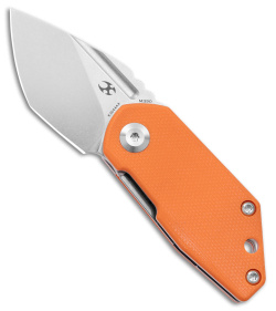 Kansept Knives 4T5 Design RIO Liner Lock Knife Orange G-10 (1.56" Stonewash)