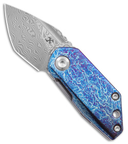 Kansept Knives 4T5 Design RIO Frame Lock Knife Purple Titanium (1.5" Dama)