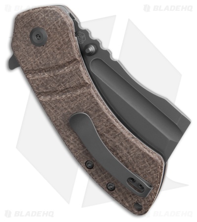 Kansept Knives Korvid M+ Liner Lock Knife Brown Micarta (3.07" SW) K2030C4U
