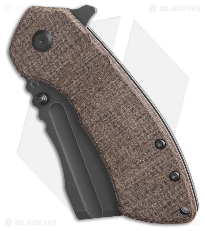 Kansept Knives Korvid M+ Liner Lock Knife Brown Micarta (3.07" SW) K2030C4U