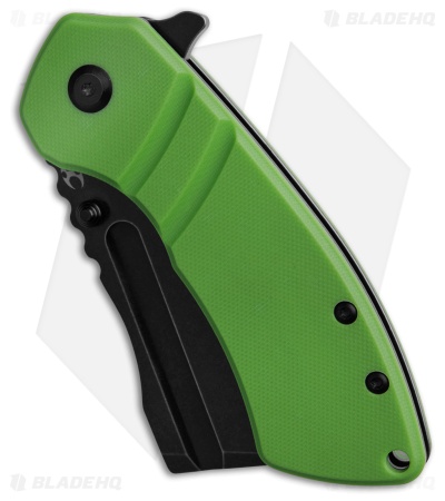 Kansept Knives Korvid M+ Liner Lock Knife Green G-10 (3.07" Blk/SW) T2030B3U