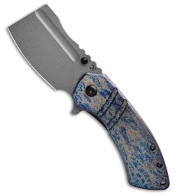 Kansept Knives Korvid M+ Liner Lock Knife Lightning Ti (3.07" Damascus) K2030C3U