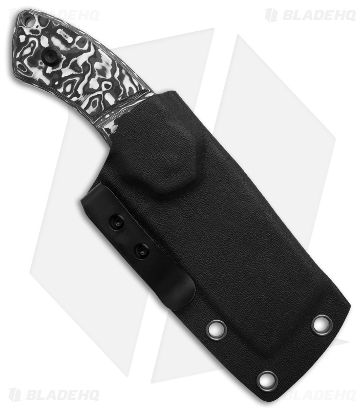 Kansept Knives Korvid S Fixed Blade Blk/Wht CF - Blade HQ