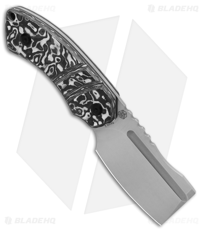 Kansept Knives Korvid S Fixed Blade Blk/Wht CF - Blade HQ