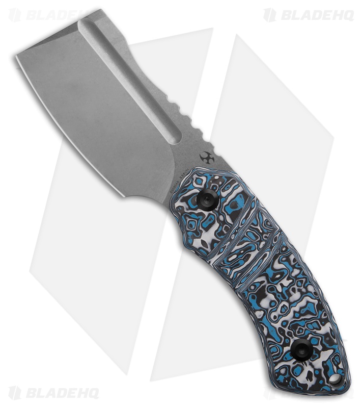 Kansept Knives Korvid S Fixed Blade Blue/Wht CF - Blade HQ Kansept Knives Korvid S Fixed Blade Blue/Wht CF - Blade HQ
