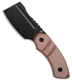 Kansept Knives Korvid S Fixed Blade Knife Brown Micarta (2.9" Blk/SW)