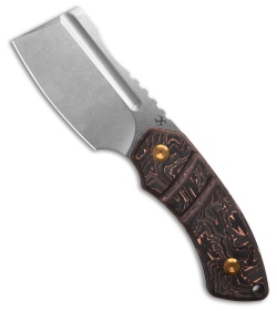 Kansept Knives Korvid S Fixed Blade Knife Copper Carbon Fiber  (2.9" SW)