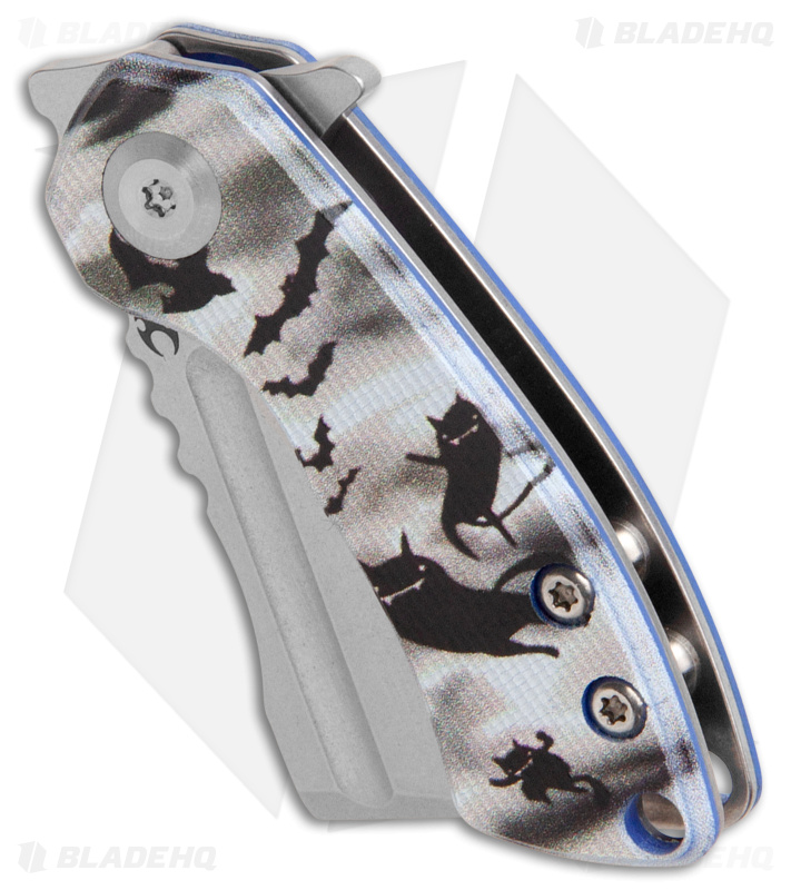 Kansept Knives Mini Korvid Frame Lock Knife Cat/Bat G-10 (1.5" SW 154)