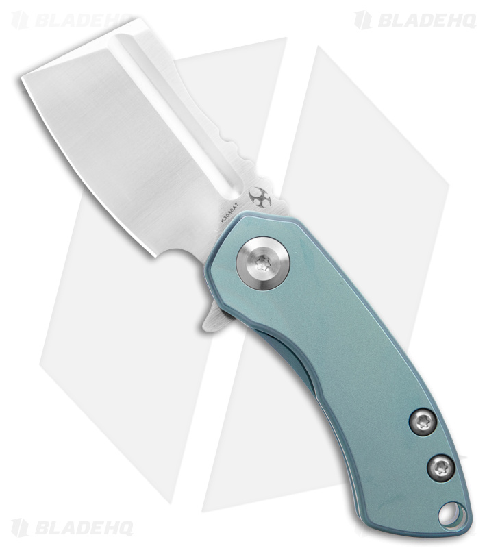 Kansept Knives Mini Korvid Knife Green Titanium - Blade HQ