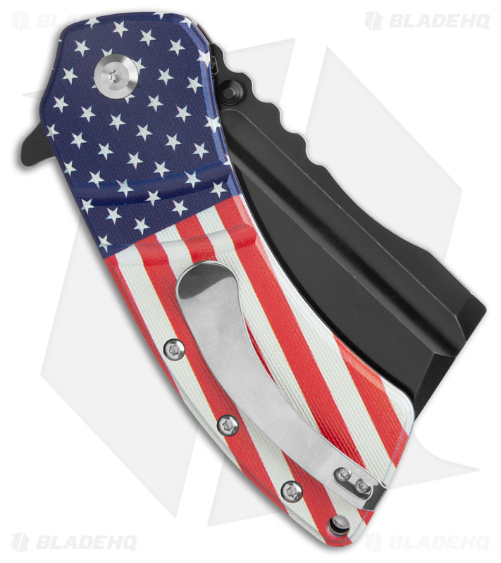 Kansept Knives XL Korvid American Flag G-10 (Black) - Blade HQ