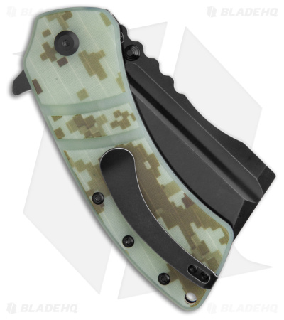 Kansept Knives XL Korvid Liner Lock Knife Camo G-10 (3.5" Black)