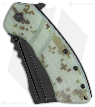 Kansept Knives XL Korvid Liner Lock Knife Camo G-10 (3.5" Black)