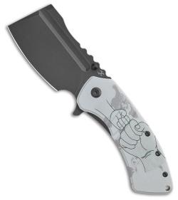 Kansept Knives XL Korvid Liner Lock Parent/Child Hand Print G-10 (3.5" Gray)