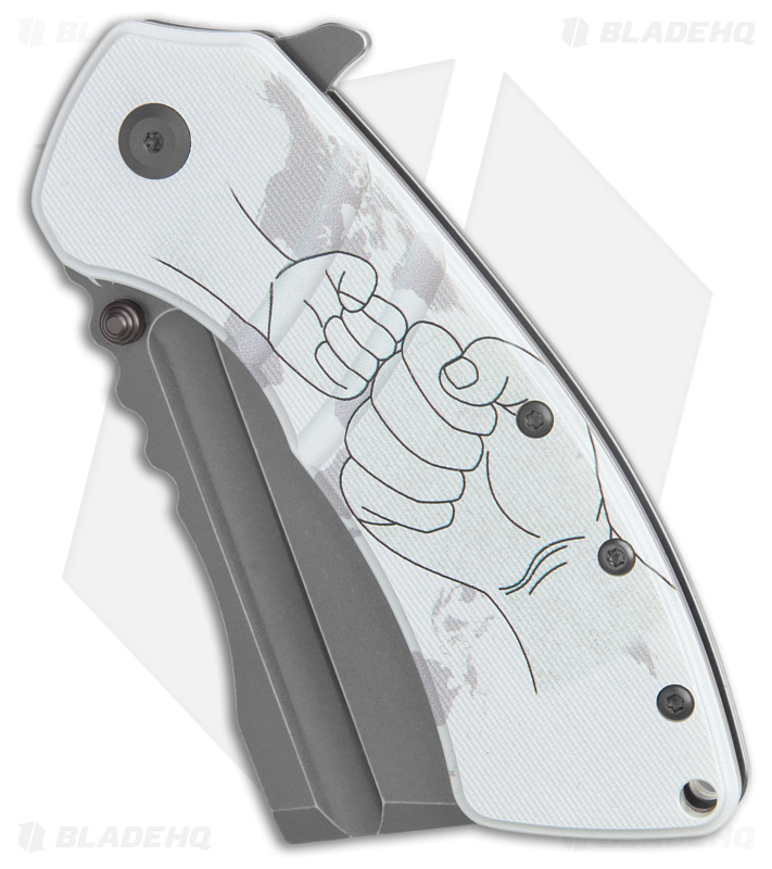 Kansept Knives XL Korvid | White G-10 | Liner Lock Knife - Blade HQ