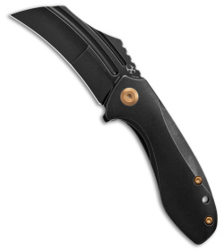 Kansept Knives KTC3 Hawkbill Frame Lock Knife Black Ti (3" Black) 