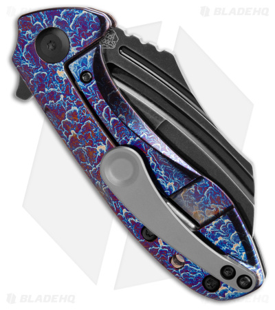 Kansept Knives KTC3 Hawkbill Knife Lightning Titanium (3" Black SW) 