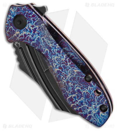 Kansept Knives KTC3 Hawkbill Knife Lightning Titanium (3" Black SW) 