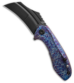 Kansept Knives KTC3 Hawkbill Knife Lightning Titanium (3" Black SW) 