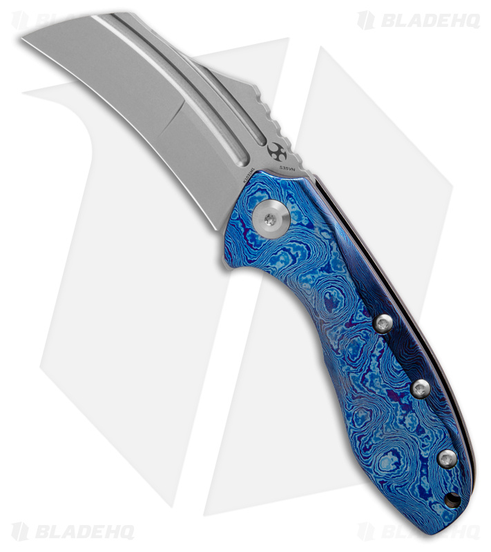 Kansept Knives KTC3 Hawkbill Liner Lock Knife Timascus