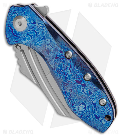 Kansept Knives KTC3 Hawkbill Liner Lock Knife Timascus