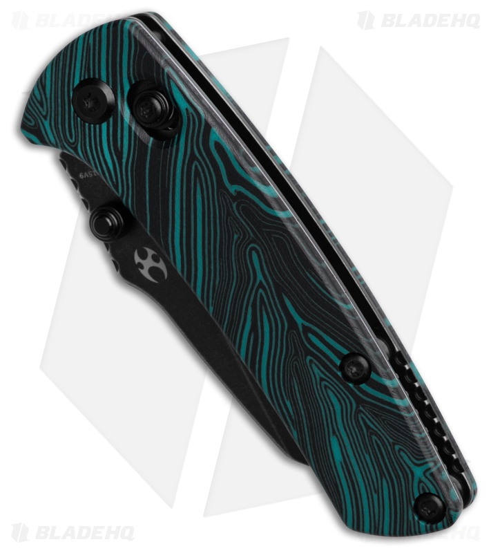 Kansept Knives Little Main Street Crossbar Blue/Black G-Mascus (2.25" Black SW)