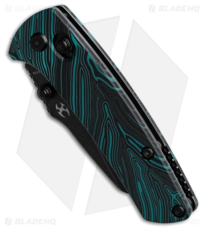 Kansept Knives Little Main Street Crossbar Blue/Black G-Mascus (2.25" Black SW)