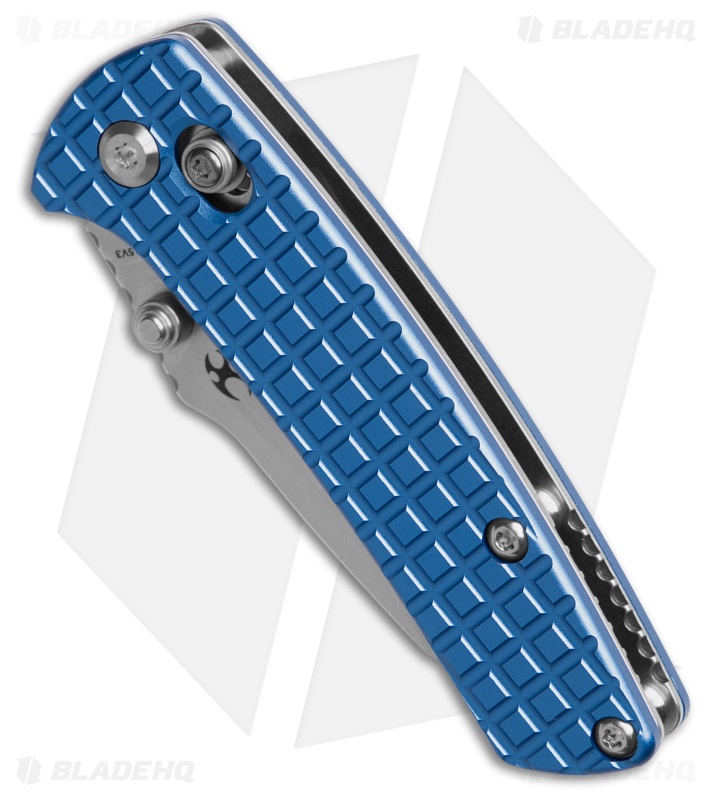 Kansept Knives Little Main Street Crossbar Lock Knife Blue Frag  Al (2.25" SW)