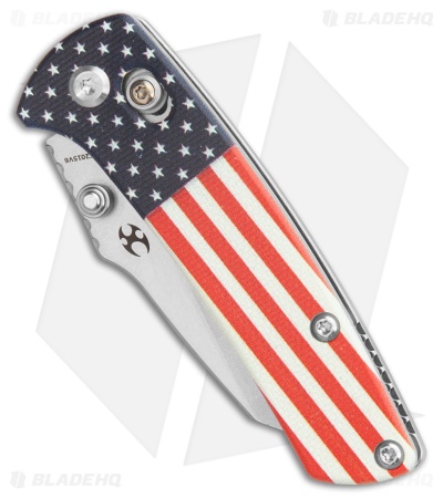 Kansept Knives Little Main Street Crossbar Lock Knife Flag G-10  (2.25" SW)