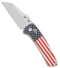 Kansept Knives Little Main Street Crossbar Lock Knife Flag G-10  (2.25" SW)