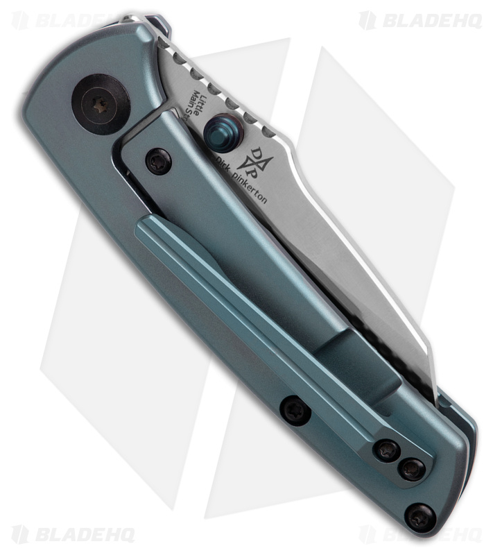 Kansept Knives Little Main Street Frame Lock Knife Blue Titanium (2.2" Satin)