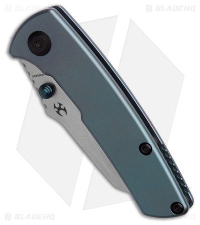 Kansept Knives Little Main Street Frame Lock Knife Blue Titanium (2.2" Satin)