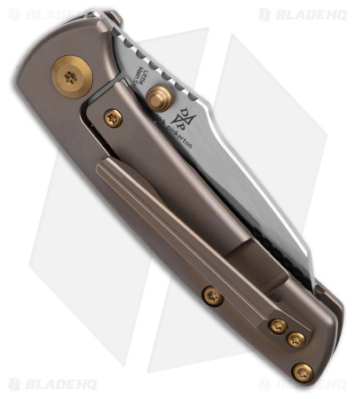 Kansept Knives Little Main Street Frame Lock Knife Bronze Titanium (2.2" Satin)