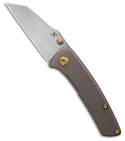 Kansept Knives Little Main Street Frame Lock Knife Bronze Titanium (2.2" Satin)